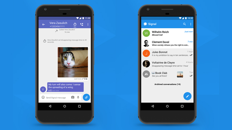 Signal is one of the apps leading the encryption charge. (Image: Signal)
